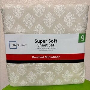 Mainstays Brushed Microfiber Sheet Set in Cream